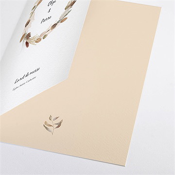 Livret de messe mariage notre bouquet d'automne - Détail du livret