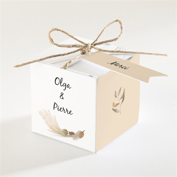 Boîte de dragées mariage notre bouquet d'automne