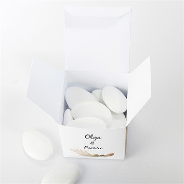 Boîte de dragées mariage notre bouquet d'automne - Intérieur de la boîte