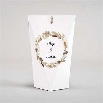 Boîte surprise mariage notre bouquet d'automne - Dos de la boîte