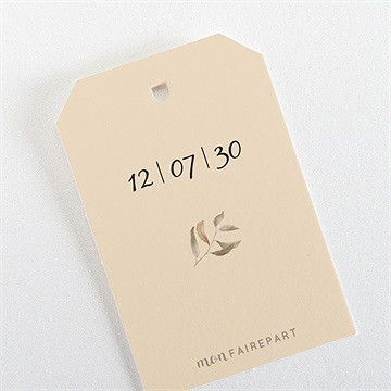 Etiquette mariage notre bouquet d'automne - Dos de l'étiquette