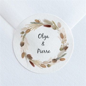 Sticker mariage notre bouquet d'automne