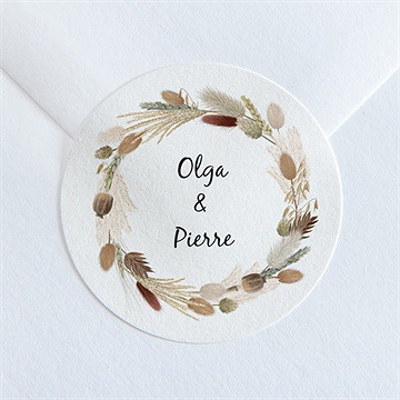 Sticker mariage notre bouquet d'automne