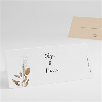 Marque-place mariage notre bouquet d'automne