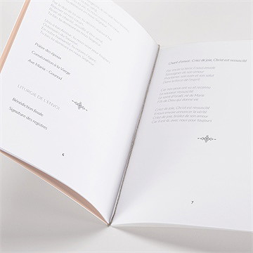 Livret de messe mariage en délicatesse - Mise en situation