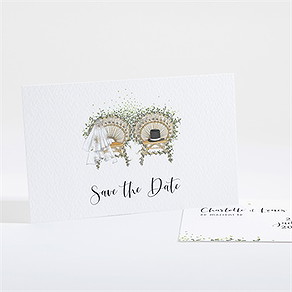 Save the Date mariage fusion champêtre