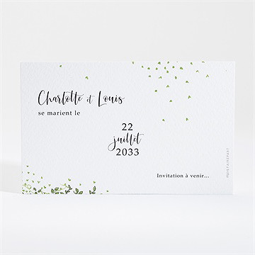 Save the Date mariage fusion champêtre - Dos de la carte