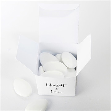 Boîte de dragées mariage fusion champêtre - Intérieur de la boîte