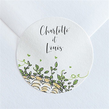 Sticker mariage fusion champêtre