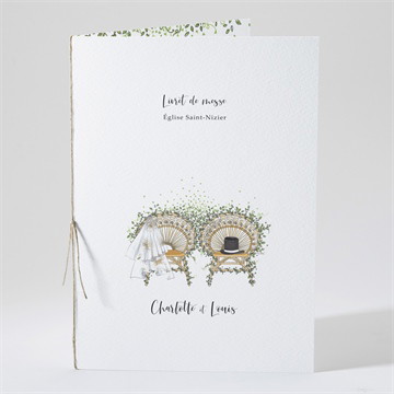 Livret de messe mariage fusion champêtre