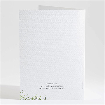 Livret de messe mariage fusion champêtre - Dos du livret