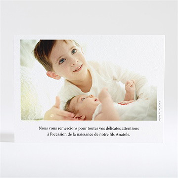 Remerciement naissance tendresse végétale - Dos de la carte