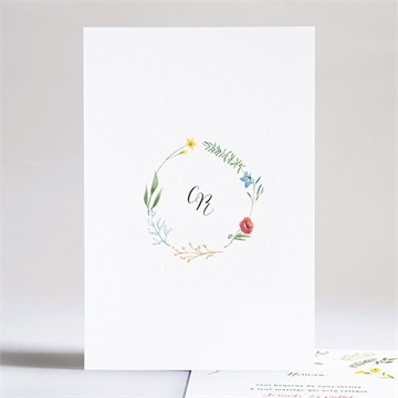 Faire-part mariage fleurs des champs