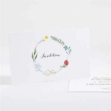 Carton d'invitation mariage fleurs des champs