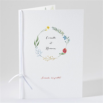 Livret de messe mariage fleurs des champs