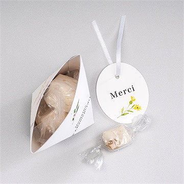 Boîte surprise mariage fleurs des champs - Intérieur de la boîte