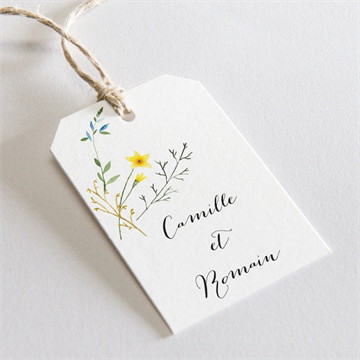 Etiquette mariage fleurs des champs