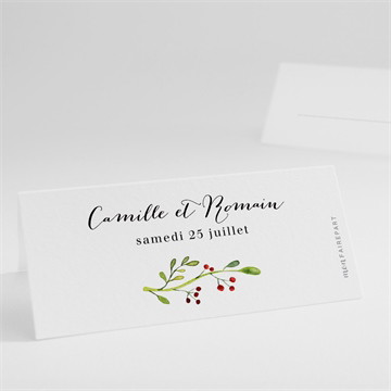 Marque-place mariage fleurs des champs