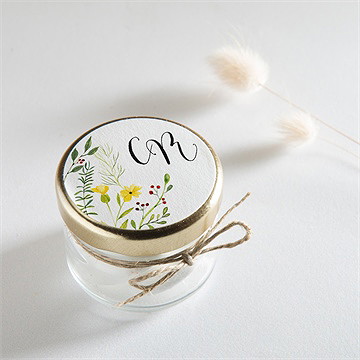 Sticker mariage fleurs des champs - Mise en situation