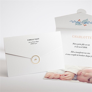 Faire-part naissance sa petite pochette