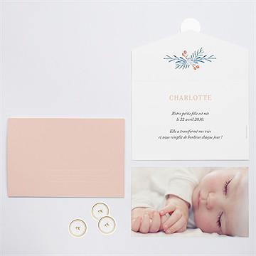 Faire-part naissance sa petite pochette - Vue d'ensemble