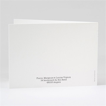 Faire-part naissance ma petite clairière - Dos du faire-part