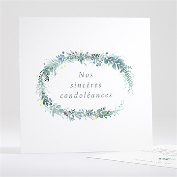 Carte de condoléances décès bel apaisement