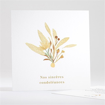 Carte de condoléances décès fleur sauvage