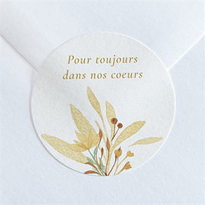 Stickers décès fleur sauvage