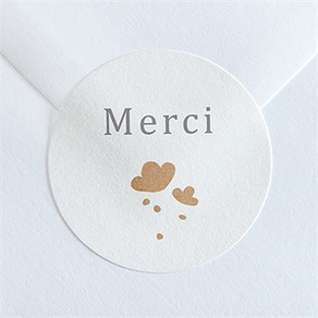 Stickers décès gaufrage et kraft