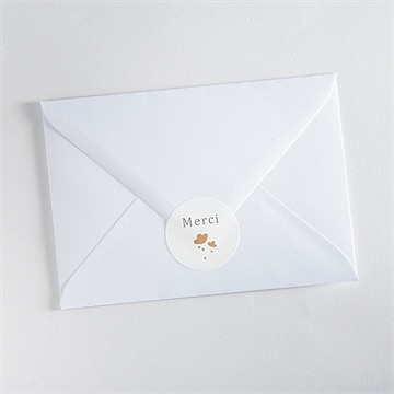 Stickers décès gaufrage et kraft - Mise en situation