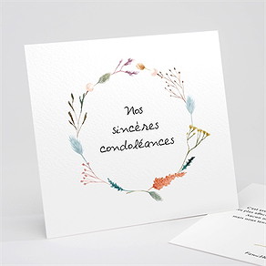 Carte de condoléances décès farandole