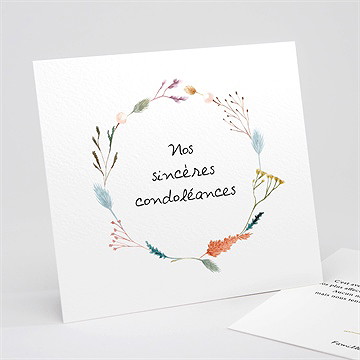 Carte de condoléances décès farandole