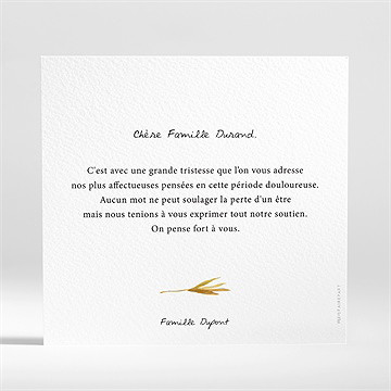 Carte de condoléances décès farandole - Dos de la carte