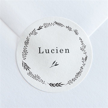 Stickers décès sobre