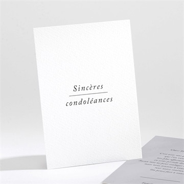 Carte de condoléances décès hommage portrait