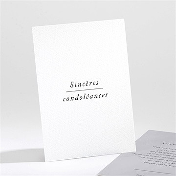 Carte de condoléances décès hommage