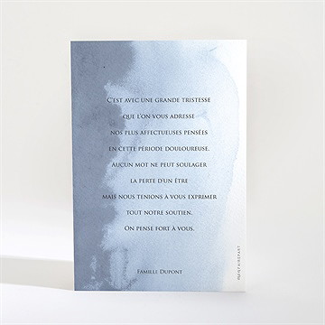 Carte de condoléances décès dégradé - Dos de la carte