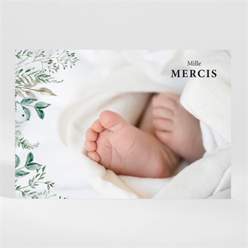 Remerciement naissance sur son couffin dorure