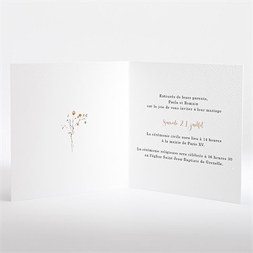 Faire-part mariage complicité - Intérieur du faire-part