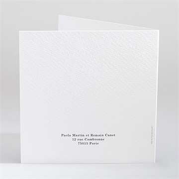 Faire-part mariage complicité - Dos du faire-part