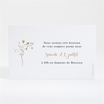 Carton d'invitation mariage complicité - Dos du carton