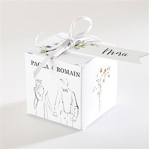 Boîte de dragées mariage complicité
