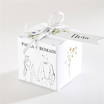 Boîte de dragées mariage complicité