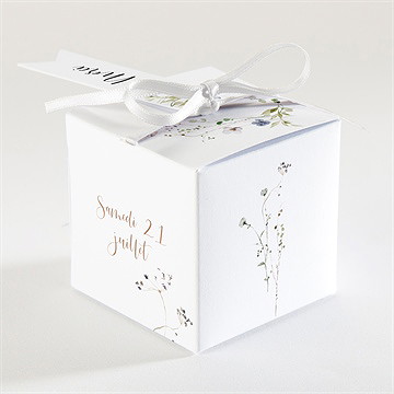 Boîte de dragées mariage complicité - Dos de la boîte