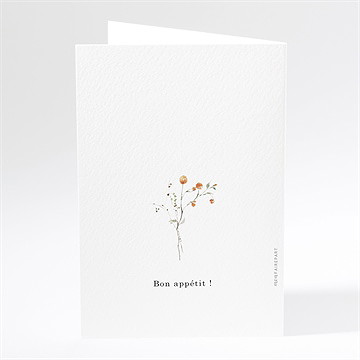 Menu mariage complicité - Dos du menu