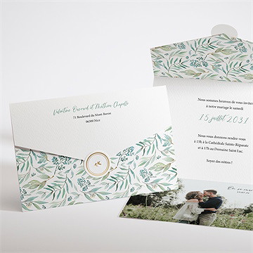 Faire-part mariage délicat