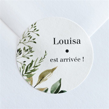 Sticker naissance nid d'aquarelle