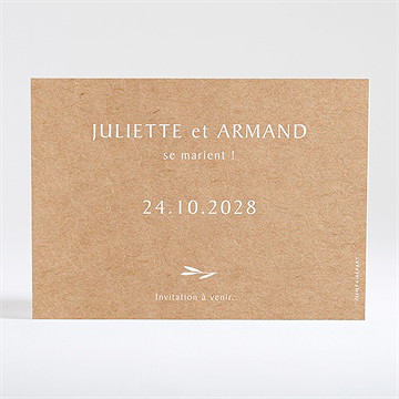 Save the Date mariage bohème écolo - Dos de la carte