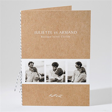 Livret de messe mariage bohème écolo